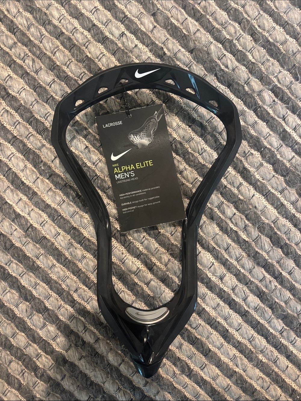Nike Black Alpha Elite Men’s Lacrosse Head